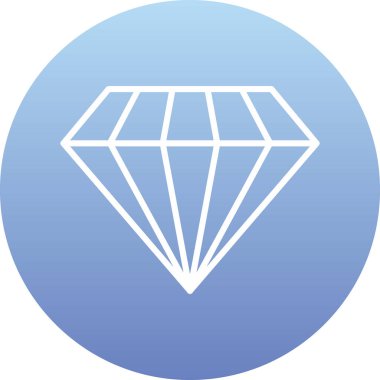 Bir elmas simgesinin vektör modern illüstrasyonu