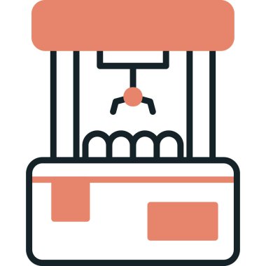 kutu teslim yiyecek simgesi doldurulmuş taslak biçiminde