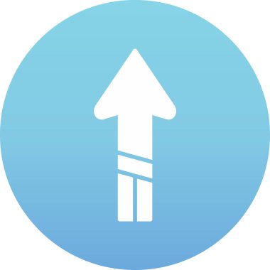 Mavi bir okun vektör illüstrasyonu