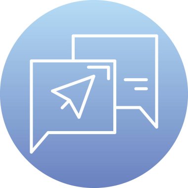 Mesaj var. Web simgesi basit illüstrasyon