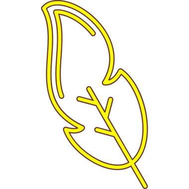 Yaprak ekolojisi çevre simgesi ana hat biçiminde