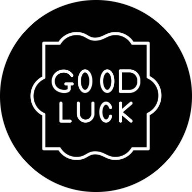 Beyaz arka planda şans simgesi.