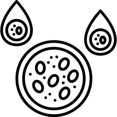 bakteri hastalığı simgesi ana hat biçiminde