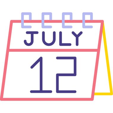 Takvim simgesi tasarımı, vektör illüstrasyonu