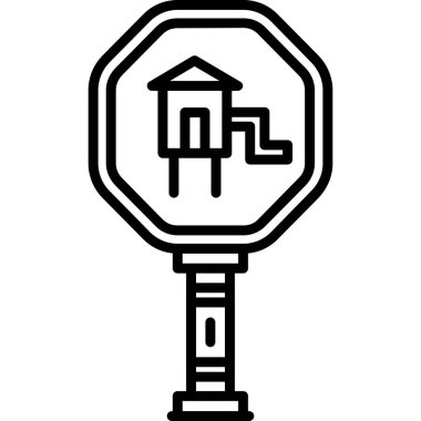 Ev. Web simgesi basit illüstrasyon