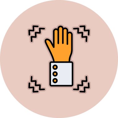 El simgesinin vektör illüstrasyonu