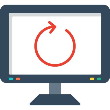 ok vektör illüstrasyon tasarımı ile bilgisayar monitörü