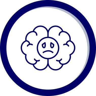 beyin ikonu vektör illüstrasyonu