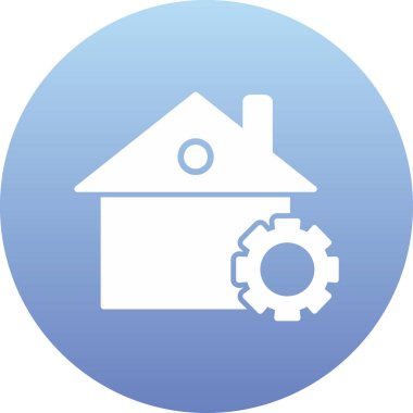 Bir ev simgesinin vektör illüstrasyonu