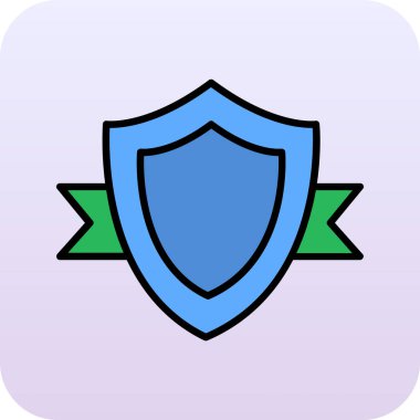 Kişisel ve ticari kullanım için kalkan vektör simgesi simgesi vektör çizimi..