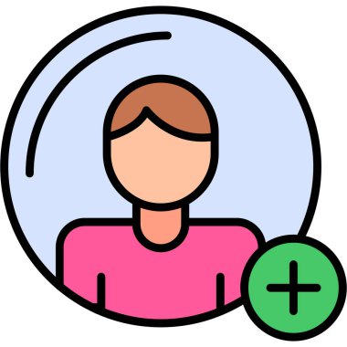 Avatar kız insan simgesi - taslak biçimi