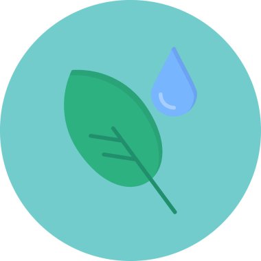 Yaprak. Web simgesi basit illüstrasyon