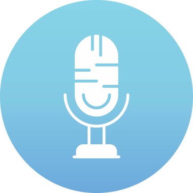 Mikrofon web simgesi. vektör çizim