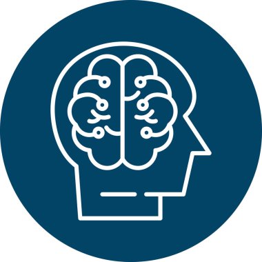 beyin vektör simgesi modern simgesi