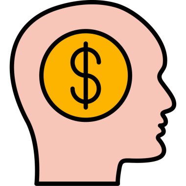 Dolar. Web simgesi basit illüstrasyon