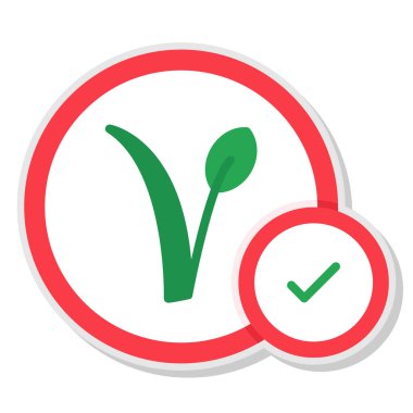 Organik gıda vektör simgesi