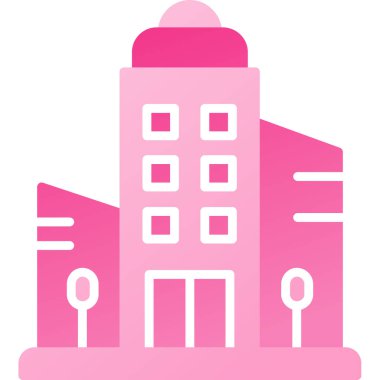 Bina. Web simgesi basit illüstrasyon