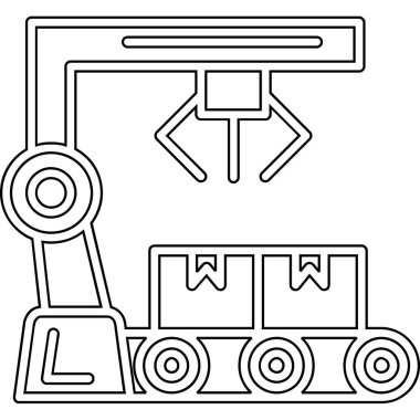 tren simgesi, vektör illüstrasyonu