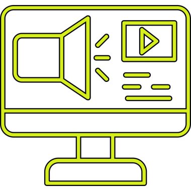 Televizyon. Web simgesi basit illüstrasyon