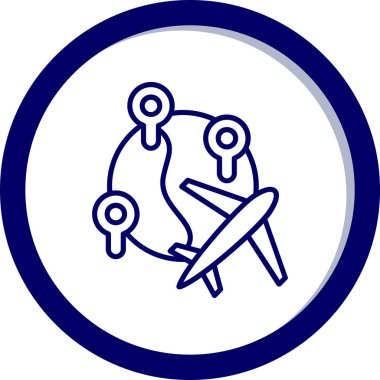 Bir düzlem simgesinin vektör çizimi