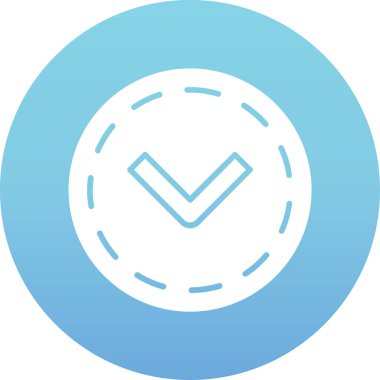 Simge, vektör illüstrasyonunu kontrol et