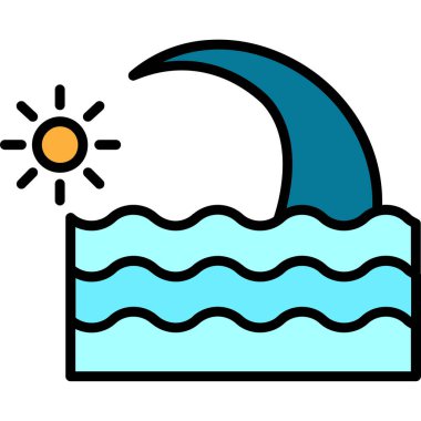 Plaj simge vektör çizim