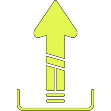 ok yukarı simge vektör illüstrasyonu