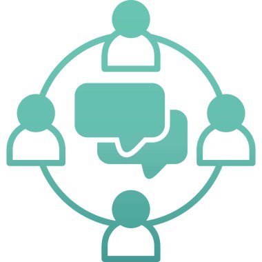 Vektör simge renkli iletişim