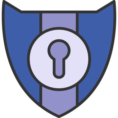 Koruma. Web simgesi basit illüstrasyon