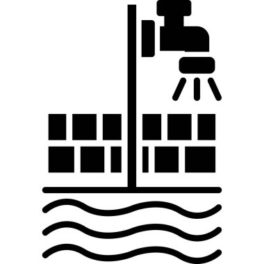 vektör su sistemi simgesi