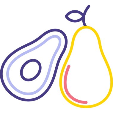 Bir meyve simgesinin vektör illüstrasyonu