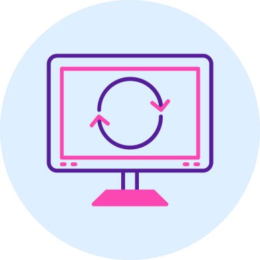 Bilgisayar. Web simgesi vektör illüstrasyonu