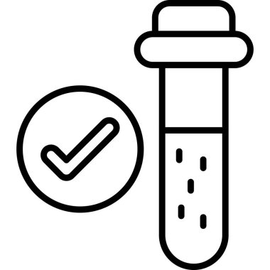test simgesi, vektör illüstrasyonu