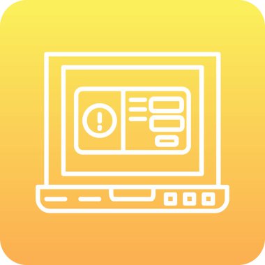 vektör lcd simgesi illüstrasyonu