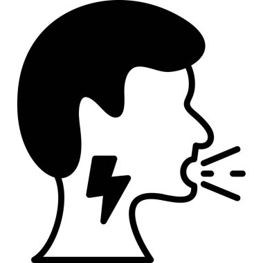 Konuşma balonu ikonu vektör illüstrasyonlu adam