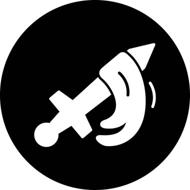 Siyah bir simgenin vektör illüstrasyonu