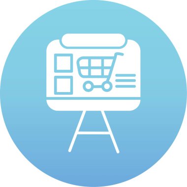 Sepet ikonu vektör illüstrasyonu