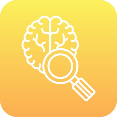 Soyut olarak izole edilmiş beyin simgesi