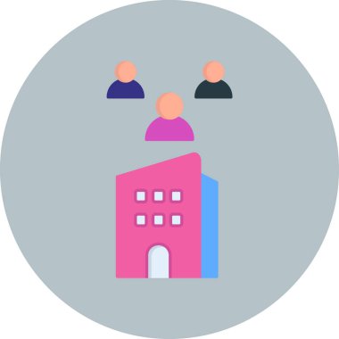 iş insanları düz vektör simgesi