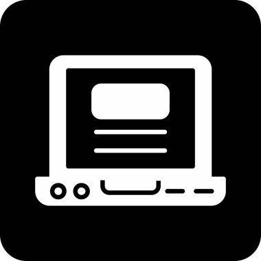 Bilgisayar. Web simgesi basit tasarım