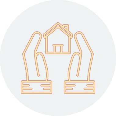 Ev. Web simgesi basit illüstrasyon