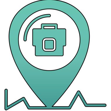 Harita işaretleyici simgesi, vektör illüstrasyonu