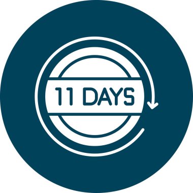 Arka planda 1 günlük simge izole edildi.