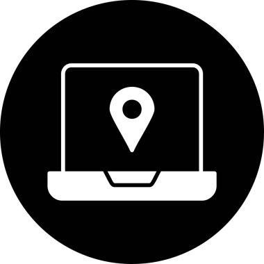 gps konum haritası simgesi sağlam biçimli