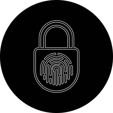 Bir asma kilidin vektör çizimi