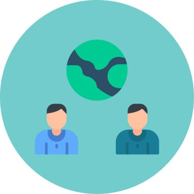 Bir kadın ve erkeğin vektör çizimi