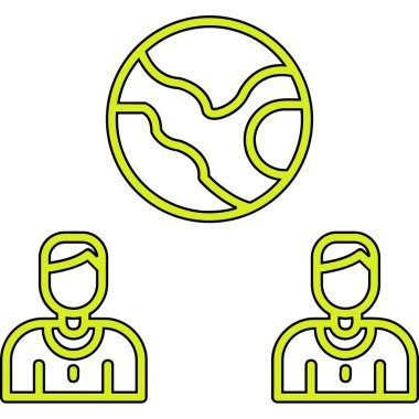 Takım toplantısı. Web simgesi basit tasarım