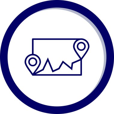 harita simgesi vektör illüstrasyonu