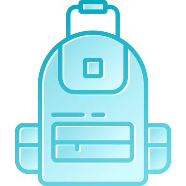 Basit vektör illüstrasyon seyahat çantası simgesi