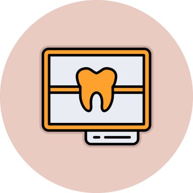 Dişçi sembolü çizim dizaynlı dizüstü bilgisayar